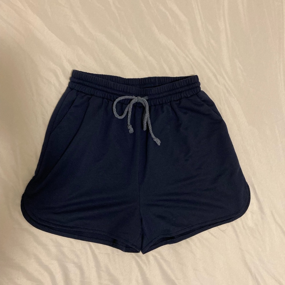 They are blue shorts, size large